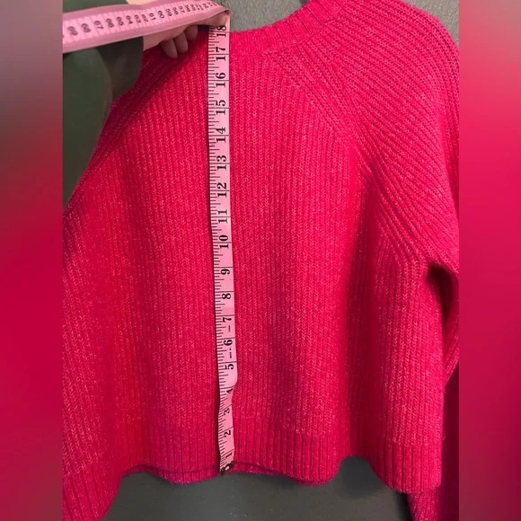 Torrid Vegan Cashmere Cropped Cardigan Sweater Hot Pink - Picture 9 of 13